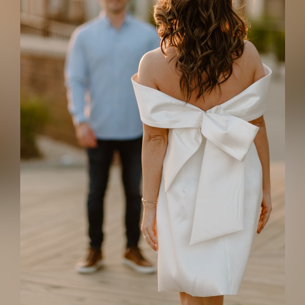 Amsale little white dress